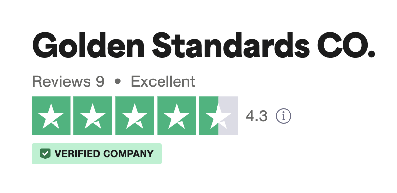 Golden Standards CO. Is Rated Excellent on TrustPilot
